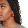 Boucle grande fleur rouge