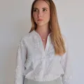 Chemise blanche feuilles