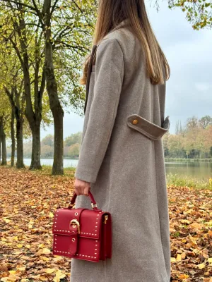 De tail manteau beige