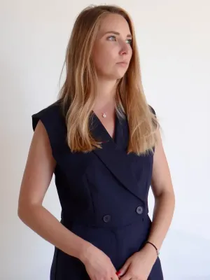 Ensemble bleu marine haut