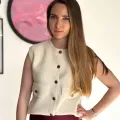 Gilet beige sans manche
