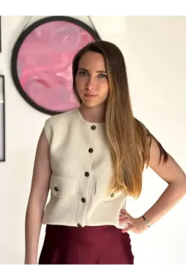 Gilet beige sans manche