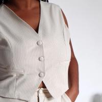 Gilet beige tailleur jade