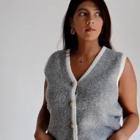 Gilet gris sans manches