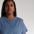 Mya tee shirt bleu avec epaulette 1