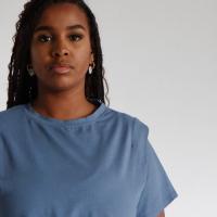 Mya tee shirt bleu avec epaulette 1