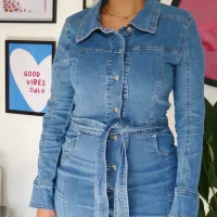 Robe jean boutons
