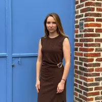 Robe longue marron