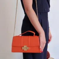 Sac orange porte 
