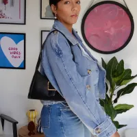 Trench en jean profil