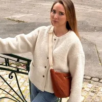 Veste mouton beige avec banane