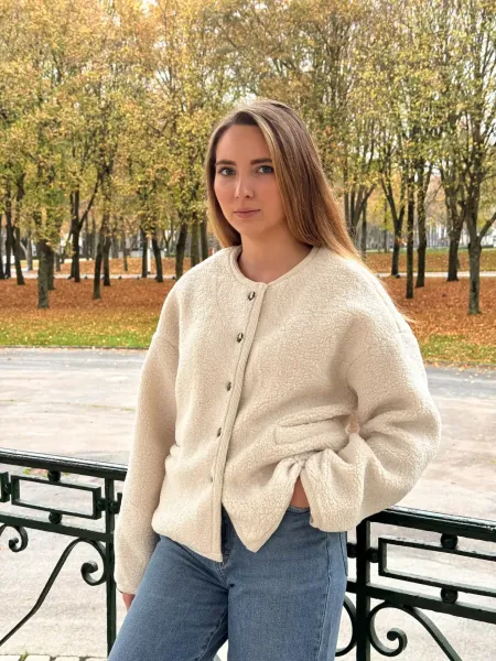 Veste mouton beige